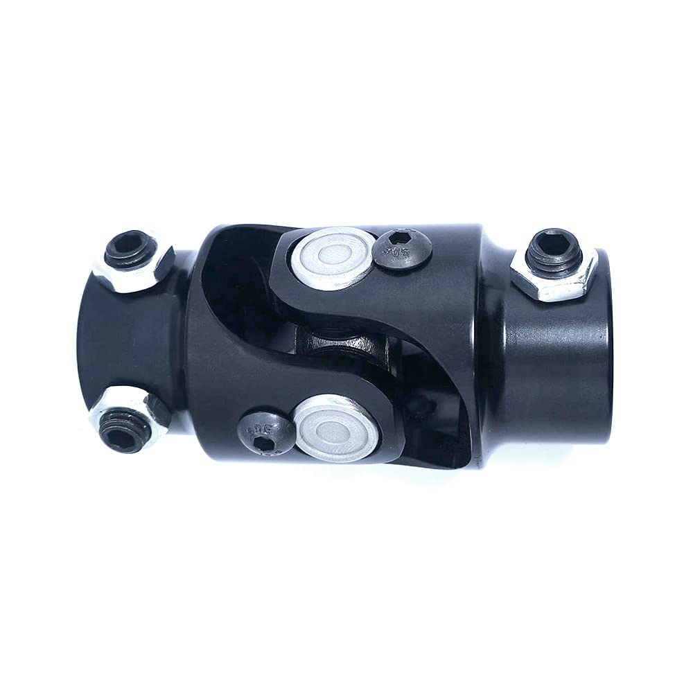 JMKTMP Universal Joint 3/4-36 Spline X 3/4" DD Black Steering Shaft U-Joint Coupling