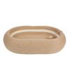 Sisal Cat Scratching Bed with Ball Interactive Ball Round Oval Rest and Scratch Pad Bowl for Home