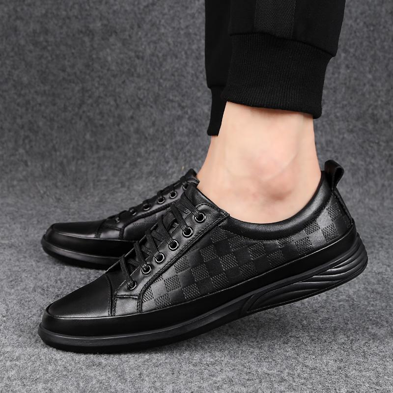 Mode Neue Trendige Herren Freizeitschuhe Echtes Leder Sneaker Hohe Qualität Herren Skateboard Schuhe All-Match Tenis Masculino Trainer