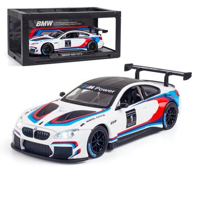 Model auta v měřítku 1/24 M6 GT3 tlakově litý, stahovací autíčko se zvukem a světlem pro děti Batole Kluci Dívčí Dárková kolekce