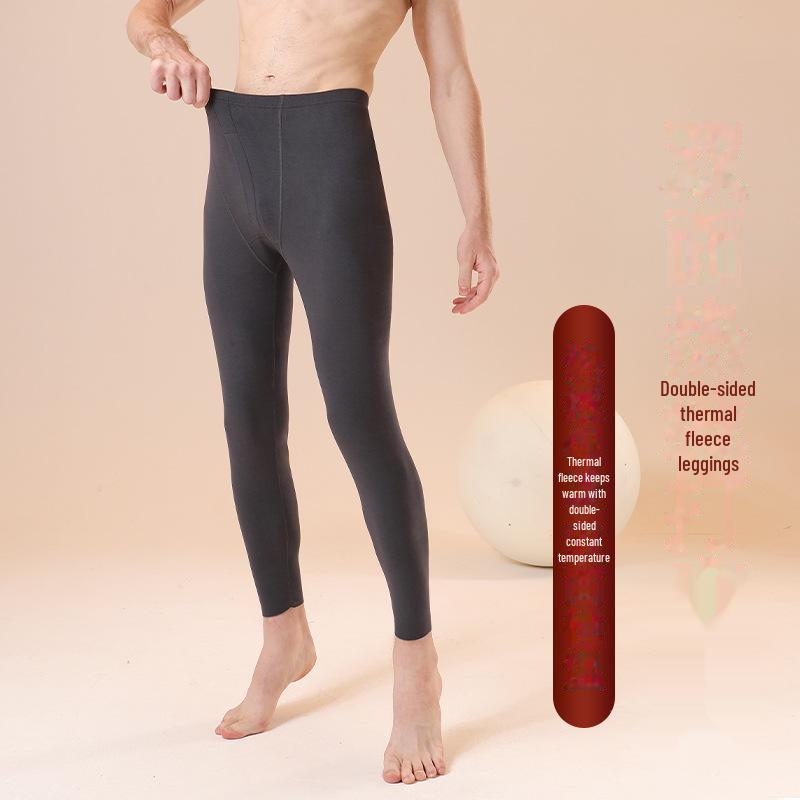 Men's Seamless High Waist Thermal Leggings - Warm Cotton Wool Autumn Pants