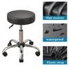 1pc Waterproof Round Stool Cover Stretch PU Leather Bar Stool Covers All Inclusive Rotating Chair Seat Slipcover Home Hotel