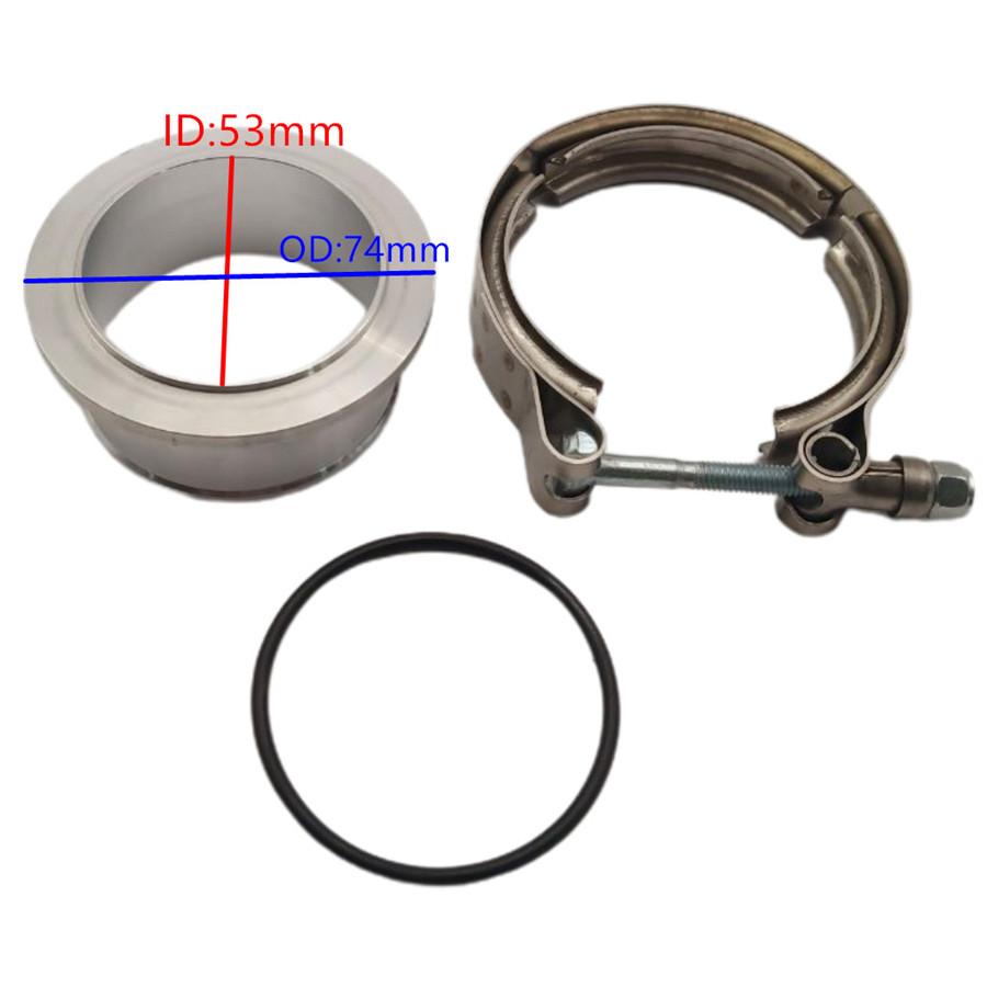 Holset Turbo Compressor V-band Flange + Clamp For CMmins