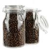 GLASS HERMETIC JAR WITH GLASS LID 1.1L