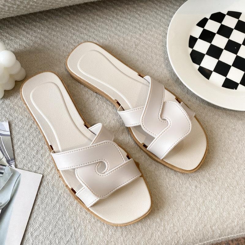 Damensandalen im Feenstil mit flacher Sohle für den Sommer – römische Strandschuhe mit weicher Zehenpartie