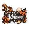 Halloween Wooden Door Hanging Sign for Front Door Entryway Holiday Decor