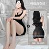 Domila Sexy Ice Silk Transparent Tight Nightclub Beauty Chest Lace-up Short Skirt Princess Ktv Mini Small Skirt Hip-length Skirt