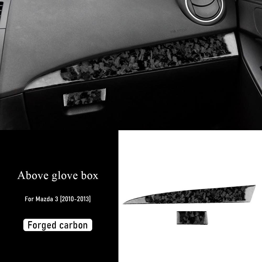 Real Soft Carbon Fiber For Mazda 3 2010 2011 2012 2013 Co-pilot Dashboard Holder Trim Interior Cover Sticker Car Accessories
