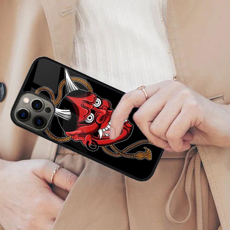 Japanese Hannya Oni Mask Magnetic Phone Case For APPLE iPhone 17 Air 16 14 13 12 Pro Max 15 Plus Charge With MagSafe Cover