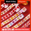 6Rolls Removable Chinese New Year Stickers Cute Colorful Patterns Lunar New Year Stickers Festive Design DIY
