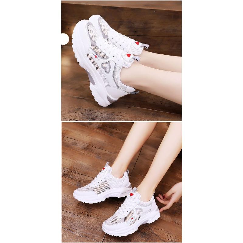 New Little White Shoes Women's Spring Korean Edition Mesh Lightweight and Comfortable Casual Running Shoes
