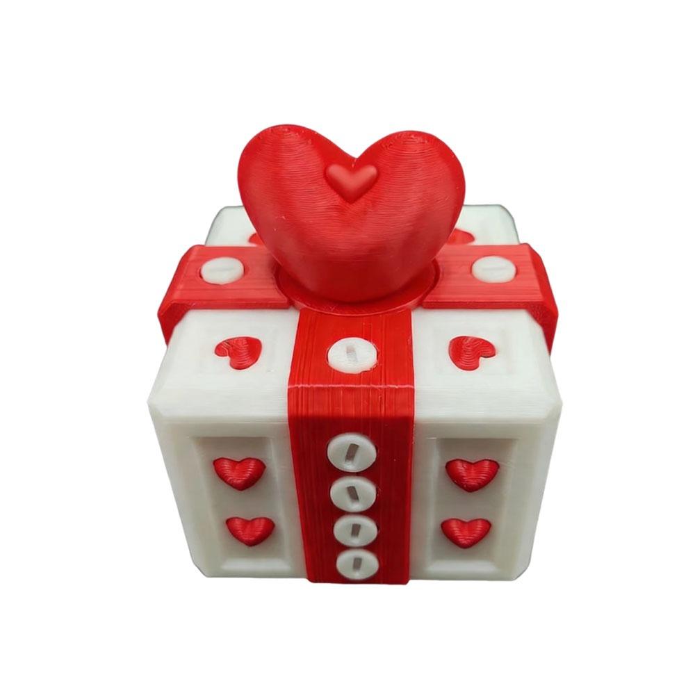 

Смішна Дратувальна Подарункова Коробка Креативна Коробка-Головоломка Прикраса Романтичний Подарунок-Сюрприз Святковий Подарунок 8 x 8 cm червоний/білий