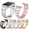 Luxury Metal Diamond Bracelet for Apple Watch Band 49 44 41 42mm for Iwatch 8 7 SE 6 5 4 3 38 45 40mm Stainless Steel Strap Smartwatch Accessories