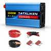 1600W Multi-Power Brazil Compatible Inverter, 12V DC Input to 110V or 220V AC Output, with Digital Screen & Temperature Control