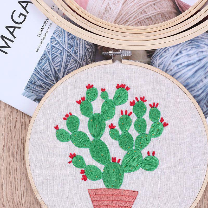 9 Styles Bamboo Frame Embroidery Hoop Ring Diy Embroidery Painting Cross Stitch Kit Round Bamboo Frame Sewing Tools Home Decor