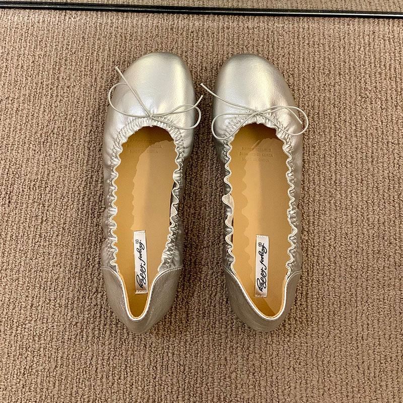 Fashion Fashion Slip On Women Flats Shallow Shoes Soft Casual Female Butterfly-Knot Footwear Round Toe Ladies Flats With Shoes