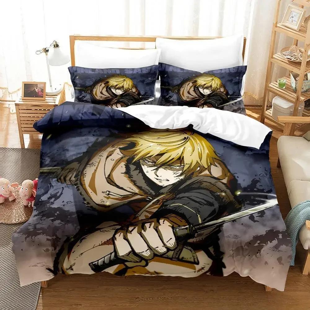 3D Anime Vinland Saga Bedding Set Single Twin Full Queen King Size Bed Set Adult Kid Bedroom Duvet Cover Sets For Home Textiles