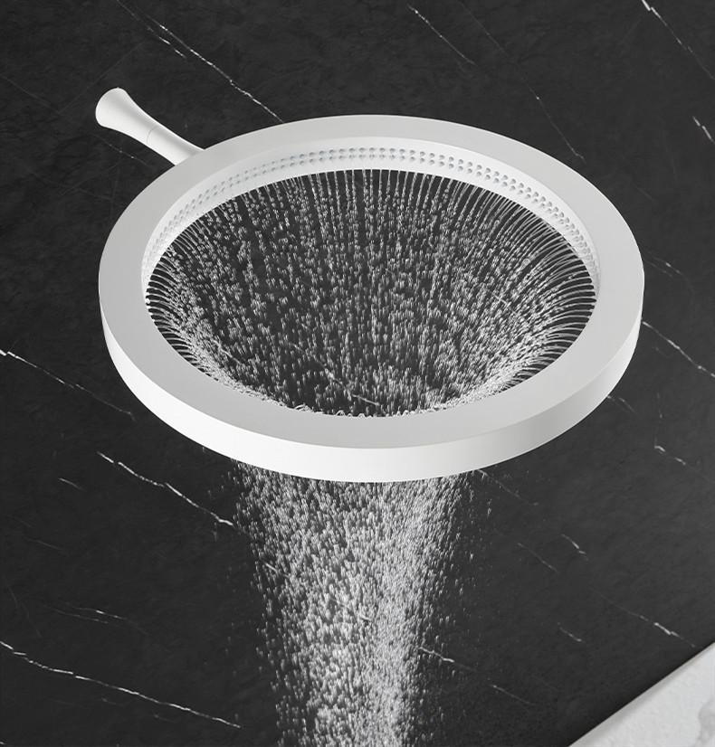 

Luxury Ceiling Shower Head Brush Gold Wall Mounted Brass Air Boost Rainfall Style Shower Faucet Head White Gray белый