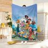 Anime D-Digimon AdventureS Throw Lightweight 240g Flannel Blanket Soft Skin-friendly for Summer Cooling
