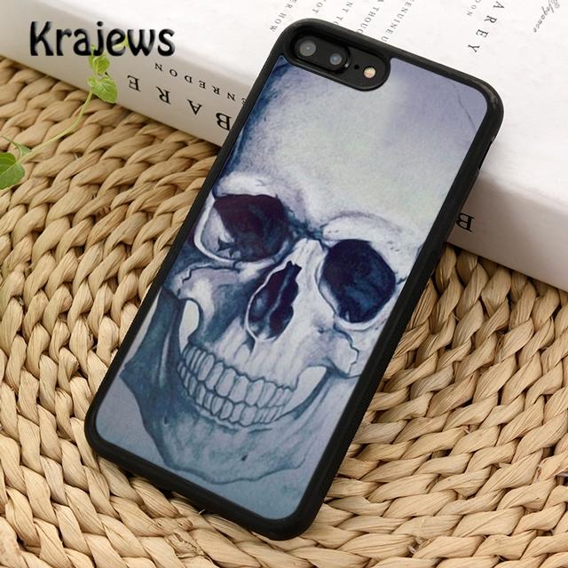 

Krajews New Floral Sugar Skull Tattooed Phone Case Cover For iPhone 17 Air 16 15 14 plus 11 12 13 pro max coque Fundas iPhone 13