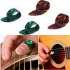 4Pcs Guitar Thumb Picks & Finger Picks,2 Colors Celluloid Flat Thumbpicks /Guitar Replacement Instrument Playing Accessories