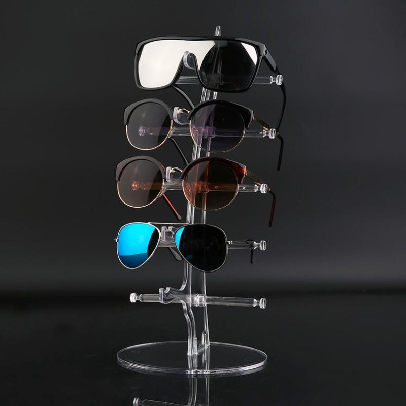 Glasses Storage Show Rack 5 Layers Sunglasses Stand Eyewear Holder Frame Acrylic Display Racks for Counter Tabletop