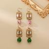 Mittelalterliche Ohrringe Palaststil Alte Farbige Glasur Jade-Schnur Vintage China-Chic Fortgeschrittener Sinn Neues Chinesisch