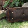 Personalized Full Grain Leather Duffle Bag: Handmade Retro Weekender