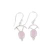 Rose Chalcedony Gemstone 925 Sterling Silver Jewelry Earrings 1.50" For Women EE-51-16