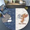 Tom and Jerry2 Round Area Rug,Carpet Rug for Living Room Bedroom Sofa Playroom Decor,Non-slip Floor Mat
