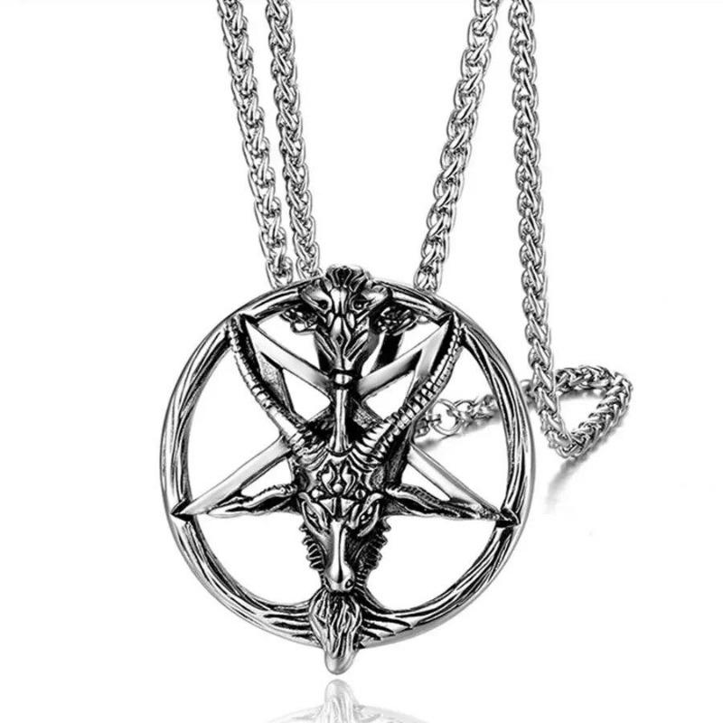Collana con ciondolo a forma di testa di toro nordico punk retrò per uomo, gioielli classici con personalità animale