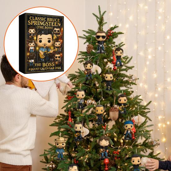 Christmas Advent Calendar 24 Days Countdown Calendar with 24 Acrylic Collectible Cartoon Figures Surprise Gifts for Kids Adults