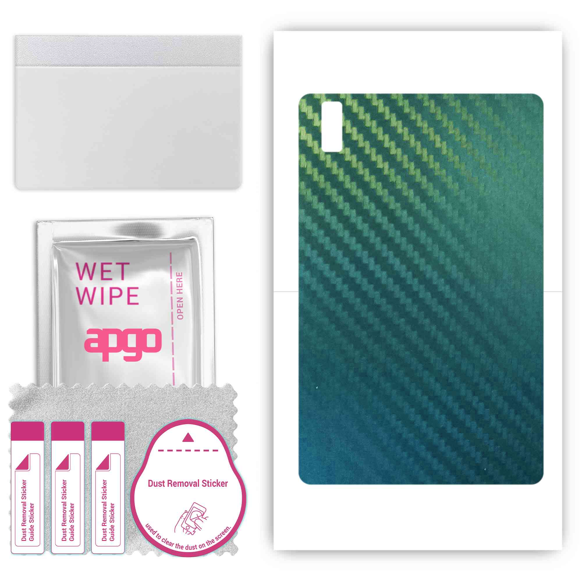 

apgo Protective Skin Sticker for the back compatible with Blackview Tab 11, Wrap Film, Foil, Vinyl - Pattern Carbon Chameleon CAKA1