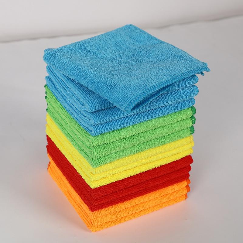

10 шт. Салфетки из микрофибры для уборки, тряпка для мытья посуды, кухонное полотенце, тряпка для уборки кухни и гостиной, бытовые чистящие полотенца 11,8 X11,8 10pcs разноцветный