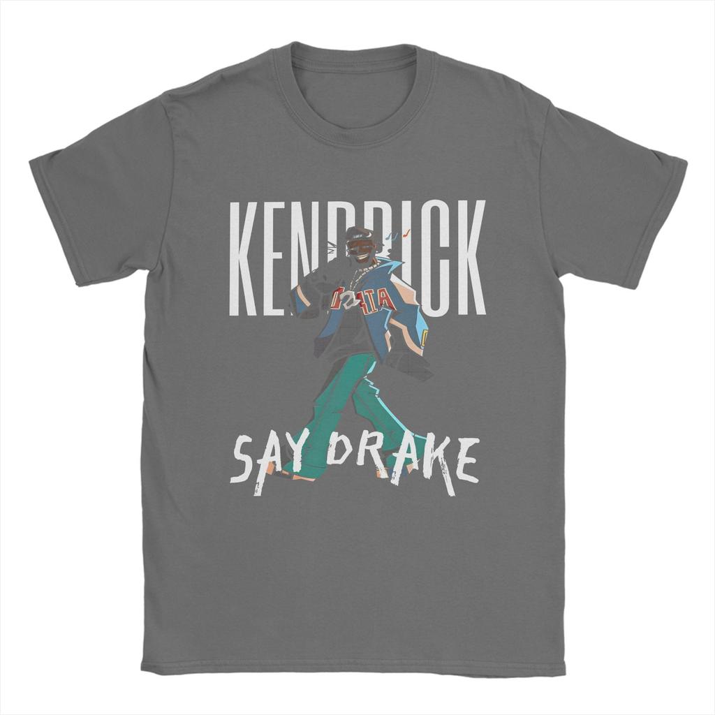 Men's T-Shirt Kendrick Lamar Say Drakes Casual 100% Cotton Tees Short Sleeve Rapper Diss Funny T Shirt Crew Neck Merch Gift Idea