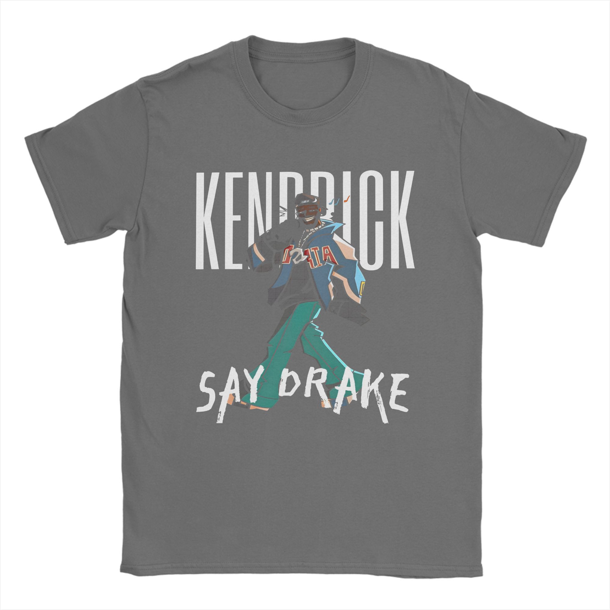 

Men s T-Shirt Kendrick Lamar Say Drakes Casual 100% Cotton Tees Short Sleeve Rapper Diss Funny T Shirt Crew Neck merch Gift Idea 4XL