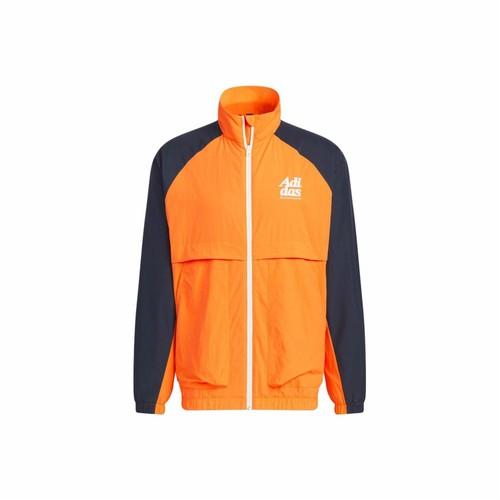 

adidas Colorblock Sports High-Neck Casual Retro Jacket for Men - Orange L оранжевый
