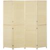 Room Divider, Freestanding Privacy Screen, 4 Panel Folding, 180 X 180cm, Natural