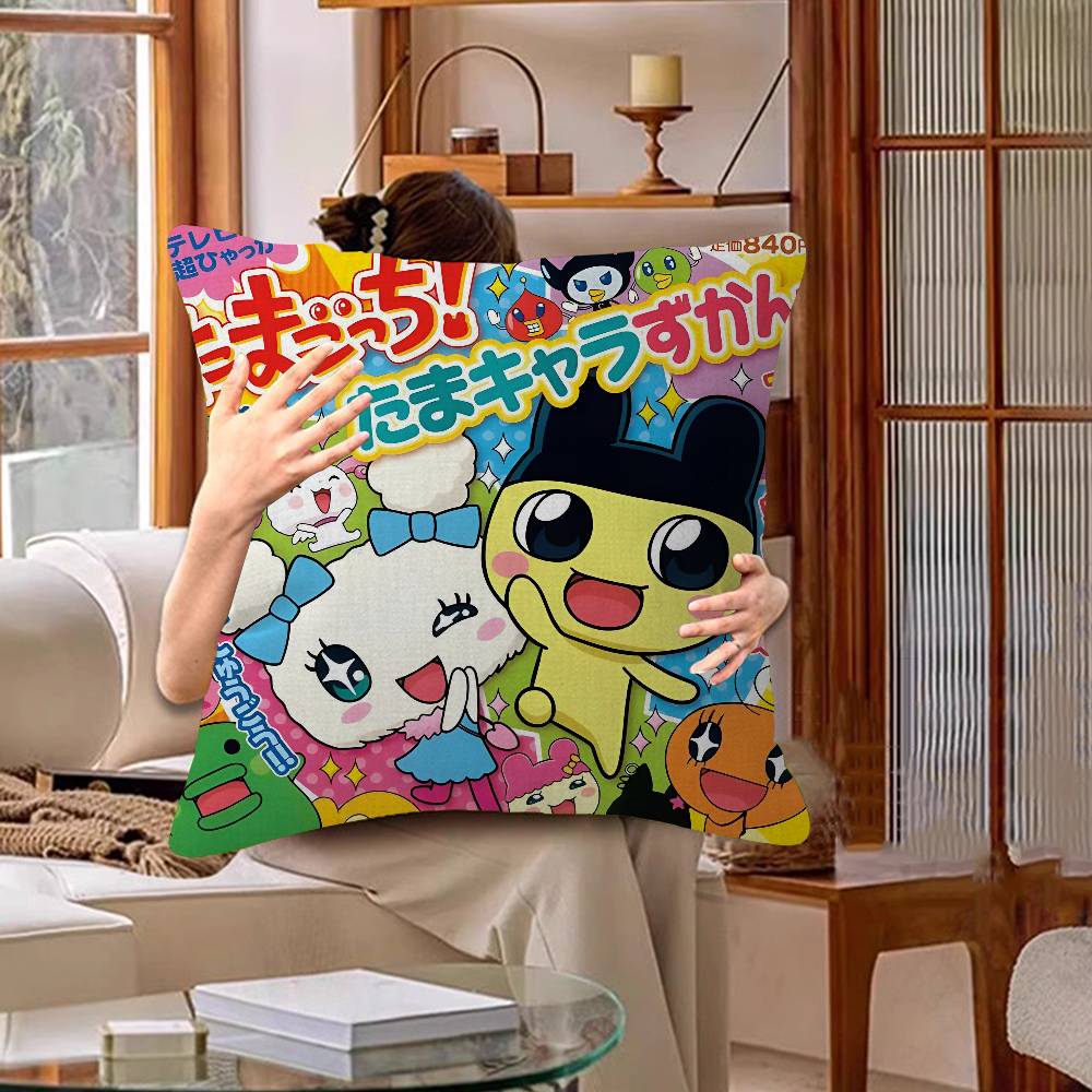 Game Fanart Cute Cartoon TTamagotchi Pillow Cushion Cover Pillowcase Living Room Sofa Home Decor Customized