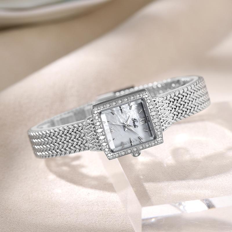 Niche High-End Fritillary Watch High-Value Medieval Women'S Watch Light Luxury Square Plate Waterproof Quartz Watch