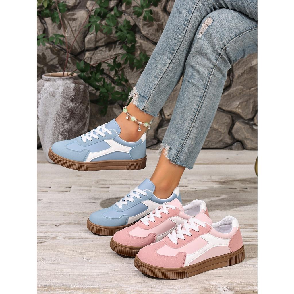 Women's Lace Up Sports Shoes - Low Cut Design, Suitable for Fitness, Skateboarding, Daily Wear and Casual Shoes All Season, Women's Sports Shoes