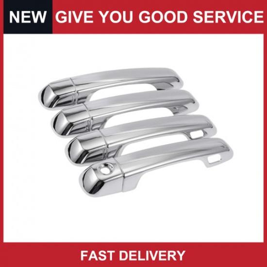 4 pcs Exterior Door Handle Cover for Toyota 4Runner 2010- Chrome Silver Tone
