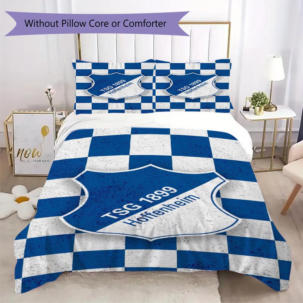 Hoffenheim Pattern Bedding uilt Set uilt Cover Pillowcase Home Decoration Birthday Gift (1 * duvet cover + 2 * pillowcase without core)