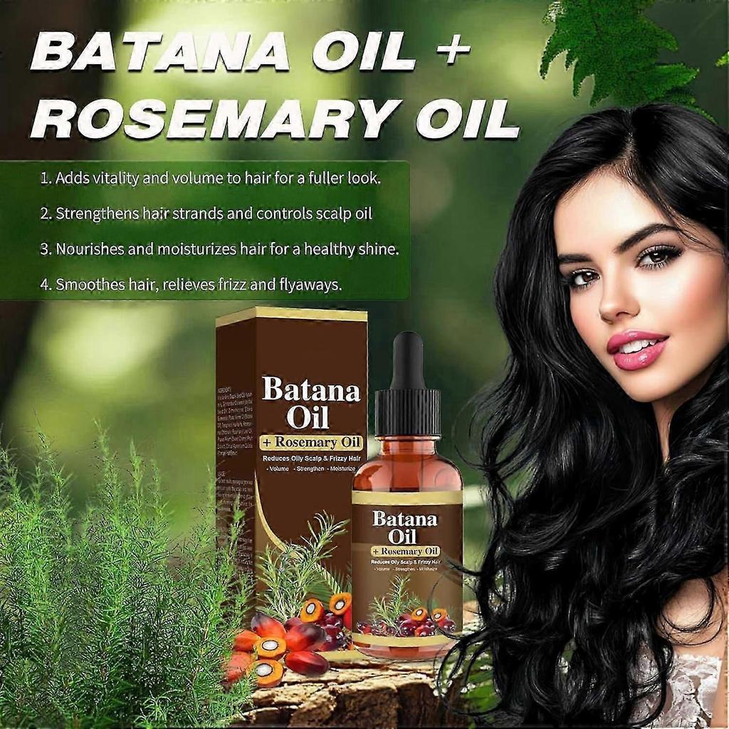 Hair Growth Oil with Batana Oil and Rosemary Oil, Batana Oil with Rosemary, Nourishes Scalp, Repairs Split Ends, Stimulates Hair Growth