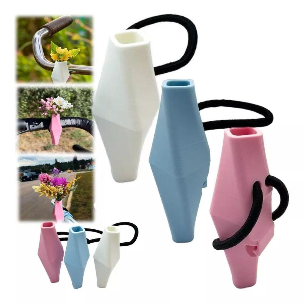 

Unique Bike Flower Vases Eye-catching Vase Handlebar Ornament Bike Vases Holder Bike Accessories білий