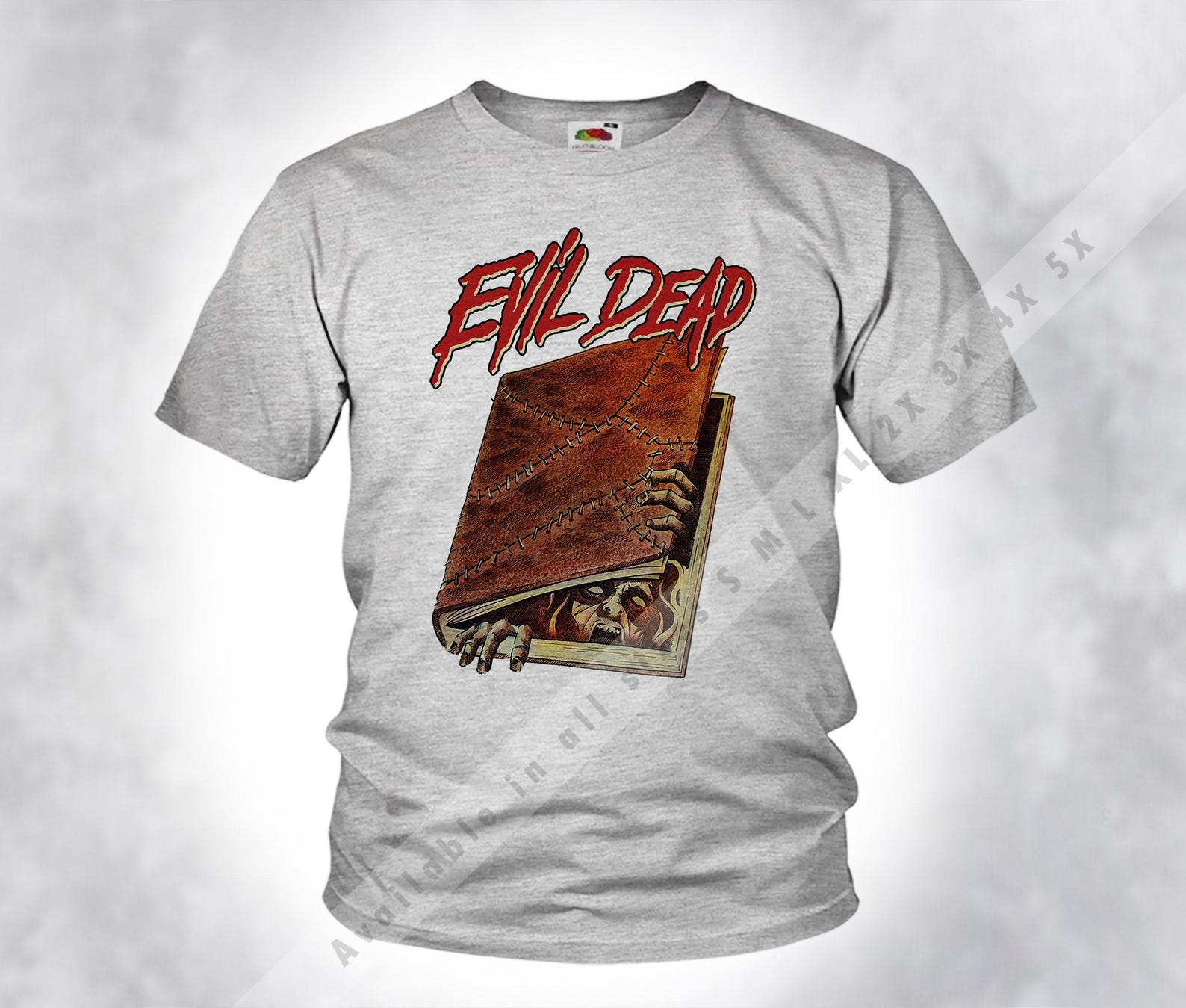 Vintage EVIL DEAD V20 T-Shirt Tee Old Style Men Unisex Sport heather Gray DTG Print Sizes s m l xl 2x 3x 4x 5x 4XL