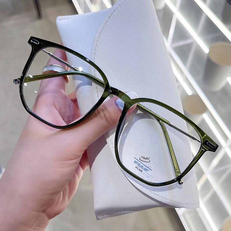 New Trend Square Frame Nearsighted Eyewear Unisex Anti-Blue Light Myopic Glasses Vintage Transparent Prescription Eyeglasses