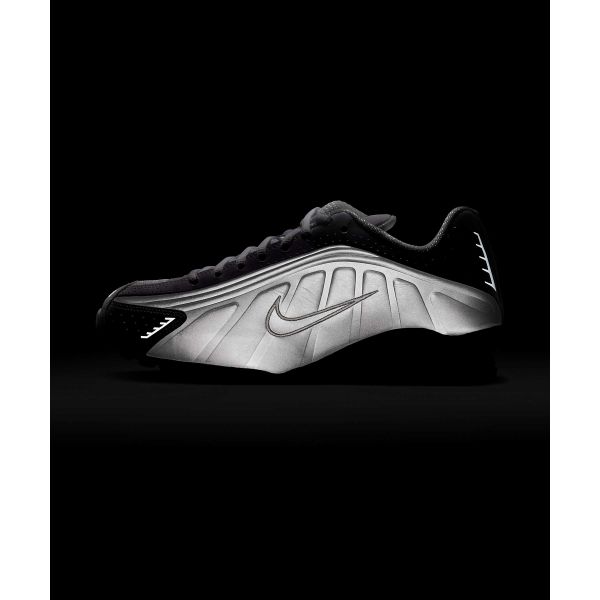 Nike Shox R4 Weiß Metallic Damen Sneaker Metallic-Silber Max-Orange AR3565-101