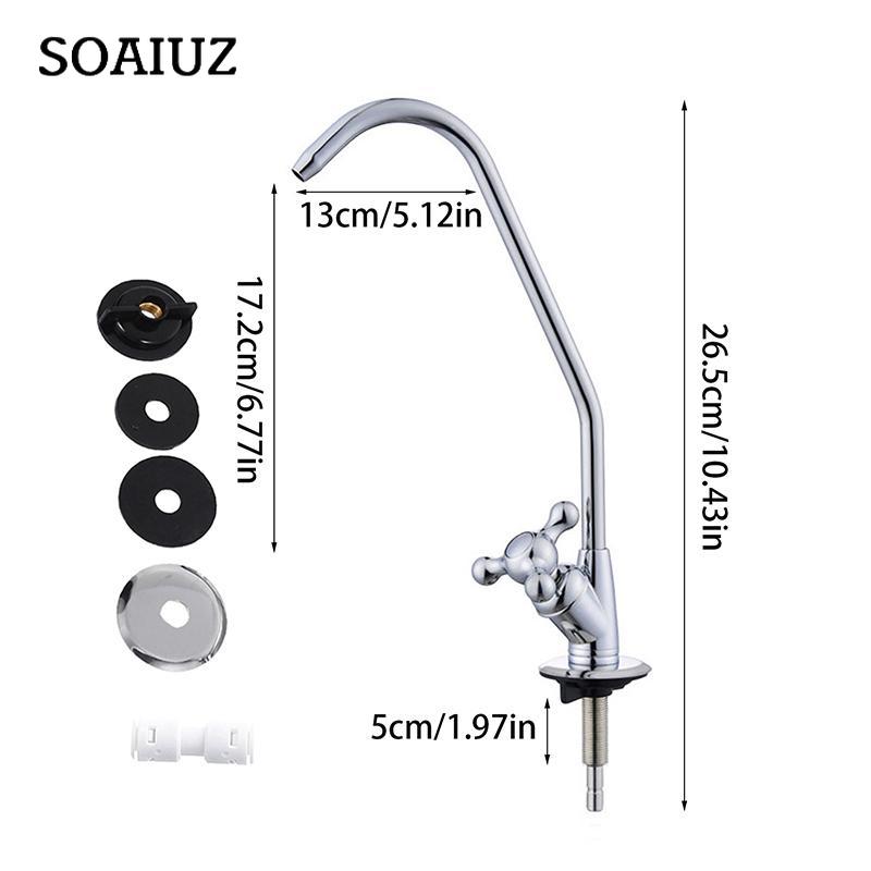 304 Edelstahl Küche 1/4 Zoll Wasserfilter Wasserhahn Verchromt Verbinden Umkehrosmose Wasserhahn Für Trinkwasser Reiniger