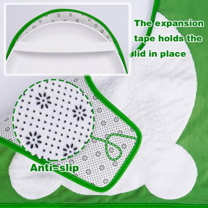 Elastic Easter Rabbit Toilet Seats Cover and Toilet Rugs U Shaped Adds a Touch of Fun to Your Bathroom Decoration